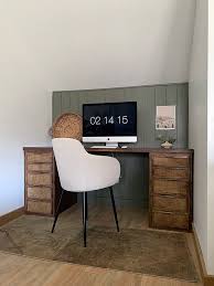 We mounted 4 ikea desk legs to the corners and an alex drawer unit for the middle. Diy Cane And Wood Desk Ikea Alex Hack Brepurposed