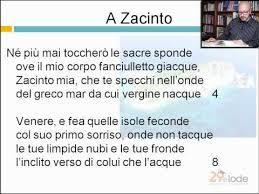 Analisi del testo della poesia a zacinto di ugo foscolo con parafrasi dettagliata, commento, figure retoriche e schema metrico. A Zacinto Spiegazione Poesia Poesie Poesie