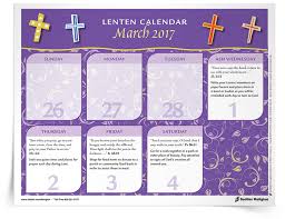 2017 Free Lenten Calendar For Families Catholic Lent Bible Study Crafts Lent