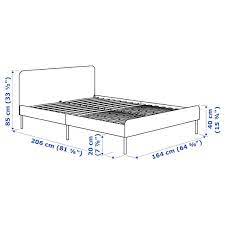 This bed can also be ordered with a low footboard if preferred. Buy Slattum Bed Frame Knisa Light Grey Online Uae Ikea