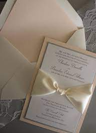Elegant Wedding Invitation Suite With Ivory Satin Ribbon Blush Silver P Wedding Invitation Ribbon Wedding Announcements Invitations Ivory Wedding Invitations