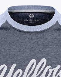 Download Men S Heather Raglan 3 4 Length Sleeve T Shirt Mockup Front View In Apparel Mockups On Yellow Images Object Mockups