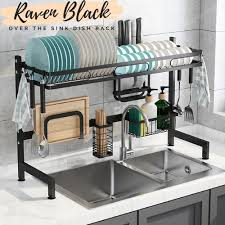 Metal has a reverse pitch and moves away from the sink drain. Over The Sink Dish Rack Kitchen Sink Drying Rack Organizer Shopee Singapore