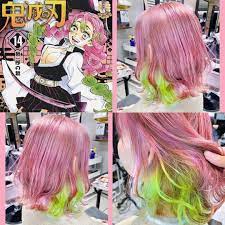 shiori 鬼滅の刃カラー pink hair 関口詩織はinstagramを利用しています 鬼滅の刃カラー 大本命の 恋柱 甘露寺蜜璃 今回は ベースカラーはピンクアッシュ インナーにはライトグリーン 鬼 hair styles dreadlocks beauty