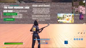 Extreme hide & seek map! New Fishy Mansion Hide And Seek Map Created By Fatal Creations Fortnite Creative Youtube