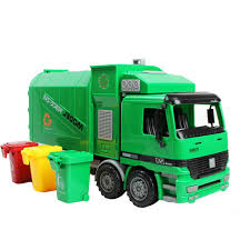 Kesoto 1 22 Large Sized Diecast Pull Back Sanitation Garbage Truck Toy Xmas Gift