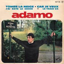 Dans le vert de ses yeux. Adamo Tombe La Neige 1963 Blue Labels Vinyl Discogs