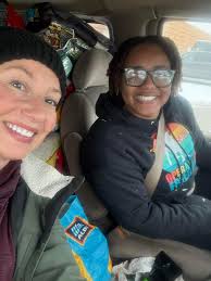 Freezing cold outreach day as Rashemia and Christina head out into the  neighborhoods to reach dogs who may still be outside in these dangerous  temperatures. The van is packed full of straw,