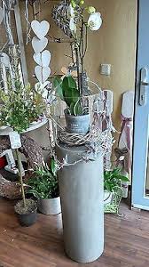 Windlicht Saule Steingrau Mit Glas Deko Saule Zensaule Zement Fiberglas Gemisch Deko Windlicht Saule Deko