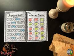 Winterheft Deutsch Mit Arbeitsblattern Unterrichtsmaterial Im Fach Deutsch Reimworter Finden Adjektive Reimworter