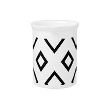 Black And White Pitcher Abstract Geometric Pattern Black And White Beverage Pitcher Xmas Christmaseve Christmas Eve Christmas Merry Xmas Family Kids Gifts Ho Black White Style Home Gifts
