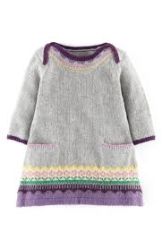 Free Shipping And Returns On Mini Boden Fair Isle Knit Sweater Dress Baby Girls At Nordstrom Com Knitting Baby Girl Baby Girl Sweaters Knitted Baby Clothes