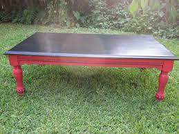 Save to favorites wade triangle nesting tables. Black Red Coffee Table Updated With Chalk Paint Red Coffee Table Black Furniture Vintage Furniture