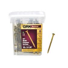 Deck plus wood and fence screws were designed to provide superior weather protection that matches the finish of your deck. Grk 10 X 3 1 8 In Yellow Polymer Countersinking Interior Wood Screws 210 Count Lowes Com In 2021 Wood Screws Exterior Wood Decking Screws