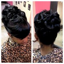 Many african american prom hairstyles focus on elaborately sculpted updos and rigid curls, but you can show off your hair's natural beauty with a simple loose style. Up Do Bun With Curls Fabulous 3 Gamfactoryhairsalon Releaseyourinnerglam Glam Masterstylistnicky Prom Hairstyles Hair Styles Diy Hair Bun Prom Hair