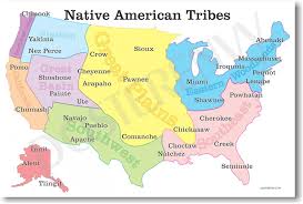 At the time when the famous explorers meriwether lewis and william clark, assisted by the famous shoshone native american guide sacajawea and her spouse, fur trapper toussaint. Amazon De Posterenvy Native American Stamme Karte Us Geschichte Klassenzimmer Schule Poster