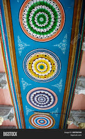 Maybe you would like to learn more about one of these? Painting Of Colorful Geometrical Pattern On Ceiling Of Corridor At Ramanath Temple Rameshwaram Tam Image Stock Photo 253762180