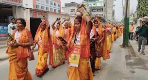 विराटनगर में आयोजित श्रीमद भागवत कथा पुराण का प्रथम दिन कलश यात्रा –  Himalini.com-hindi magazine ||madhesh khabar:Himalini first hindi magazine  of Nepal brings news in hindi from Nepal,madhesh news ...