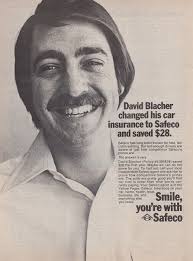 1973 Safeco: David Blacher Changed His Car Insurance Vintage Print Ad