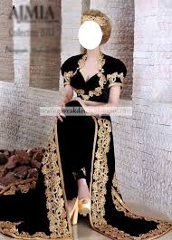 خياطة و تفصيل احدث موديل لفساتين تصديرة العروس الجزائرية Afghan Clothes Velvet Dress Designs Red Bridal Dress