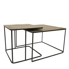 Crafted from iron and finished in antique brass, there's no assembly. Set 2 Coffee Tables With Brass Top Hkliving Nordic Decoration
