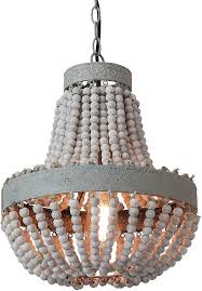 Free shipping available · great customer service · find a showroom Buy Anmytek Wood Bead Chandelier Dinning Room Pendant Light Gray White Finishing Kitchen Island Lighting Retro Vintage Rustic Beads Ceiling Lamp Light Fixtures 1 Light Online In Indonesia B07r5rznng