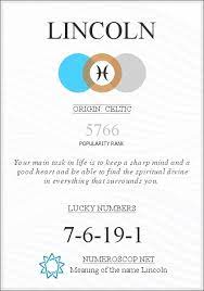 Name Lincoln Meaning Origin Description Popularity 5766
