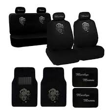 Amazon Com Marilyn Monroe Rhinestone Car Suv Truck Front Low Back Rear Bench Seat Covers 4 Pcs Carpet Floor Mats A Bench Seat Covers Seat Covers Suv Trucks