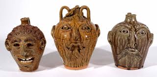 Three Contemporary North Carolina Face Jugs