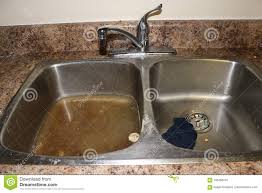 filthy kitchen sink stock image. image