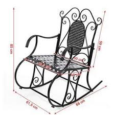 Songmics Schmiedeeiserner Schaukelstuhl Gartenstuhl Relaxstuhl Eisenstuhl Schwarz Grc101b Emilyliuso Wrought Iron Furniture Iron Furniture Wrought Iron Design