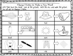 You must change only one letter in the word from the post above yours to make a new word. Cvc Worksheets And Activities Change One Letter Or Sound To Make A New Word