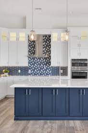 White and navy blue with wooden floor. Pin On New Home Ideas
