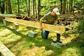 First up, put 4 deck blocks in the corners of where you want your shed to be (we'll fine tune where they are at in a minute). A Firm Foundation For A Backyard Shed Fine Homebuilding