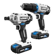 Hart 20 Volt Cordless Drill And Impact Combo Kit With 2 1 5ah Lithium Ion Batteries Walmart Com In 2020 Cordless Drill Combo Kit Drill