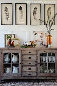 Modern Country Buffet Decorated For Christmas Country Kitchen Countertops Country Kitchen Flooring Country House Decor