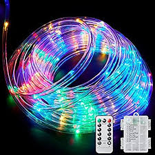 Many banner types for your needs: Amazon Com Ollivage Led Rope Lights Outdoor String Lights Battery Powered With Remote Control 8 Modes Color Changing Waterproof Led Strip Lights Fairy Lights 40ft For Christmas Party Camping Decoration 1 Pack