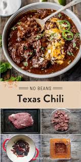 Texas Chili No Beans Vindulge Recipe Texas Chili Best Beef Recipes Chili