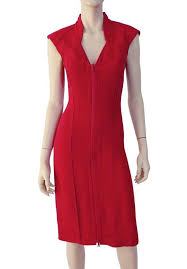 Prada Crimson Red Exposed Zip Front Seamed Sheath Dress 40 4 Smokin Hottt Prada Sheath Cocktail Red Cocktail Dress Dresses Knee Length Dresses