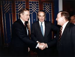 He was previously married to phyllis holden. George H W Bush Shaking Hands As Bob Dole Looks On Robert And Elizabeth Dole Archive And Special Collections