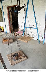 Ancient Weighing Machine For Balance Wool In Tibetan Refugee Camps At Pokhara Annapurna Valley Nepal Canstock