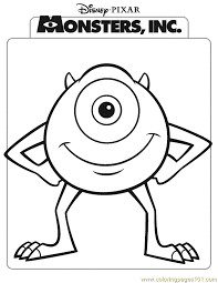 Explore 623989 free printable coloring pages for your kids and adults. Monsters Inc Coloring Page 04 Monster Coloring Pages Cartoon Coloring Pages Coloring Books