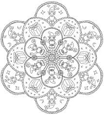 Les motifs à colorier sur ce mandala sont des cadeaux de noël. Dessin A Imprimer Noel Mandala Get Images One