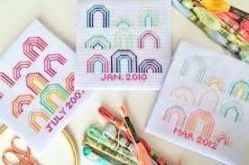 5.0 out of 5 stars based on 1 product rating(1). Monthly Rainbow Temperature Counted Cross Stitch Digital Pdf Pattern Diy Baby Shower Gift Nursery Decor Christmas Gift Apricot Polkadot