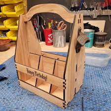 Next, fill the holes and dents with wood putty and let it dry out for several hours. Custom Beer Caddy Plans Kits Crave Craft