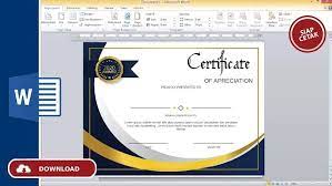 Stylish white certificate template with golden lines design. Template Sertifikat Download Desain Sertifikat Dengan Ms Word Terbaru Templatekita Com