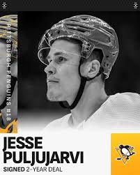 HE'S BACK 🐧 The Pittsburgh Penguins have officially signed Jesse  Puljujarvi to a two-year deal!