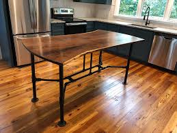 live edge walnut bookmatched kitchen