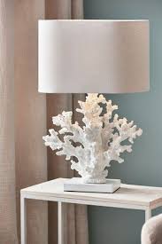 Coral Table Lamp In 2020 Coral Table Table Lamp White Table Lamp