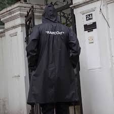 Raincoat By Offwhite Named Business Casual The Off White Menswear Collection For Fw18 Is All About Mixin Raincoat Outfit Coat Outfit Casual Fall Coat Outfit